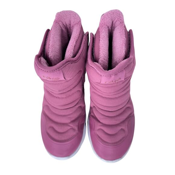 Nike Novice Snow Boots Preschool Girls 11C Hot Pink Fur Trim High Top AV8339-600 - Picture 3 of 10